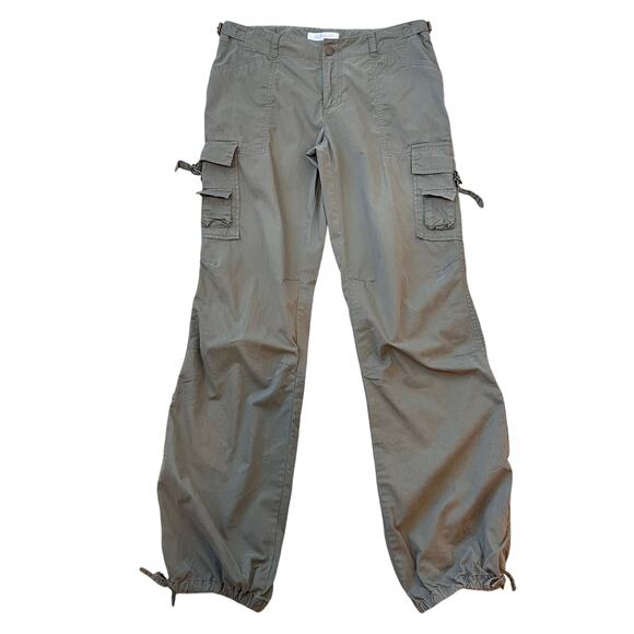 Vintage Y2K Utility Cargo Pants size 9 Pockets Green Army Grunge - Picture 1 of 9